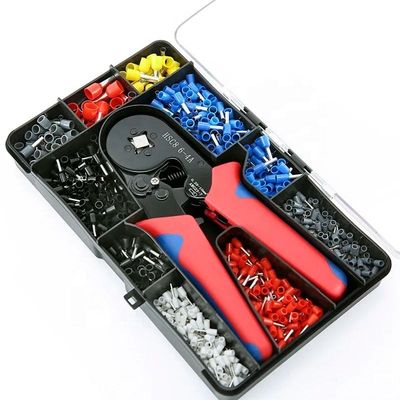 Konforlu çok yönlü Mini Kablo Ferrule Tubular Terminal Crimping Plier Kit 1200pcs Ev Elektrikli İzole