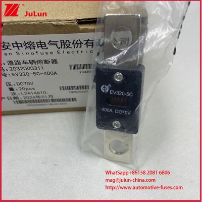 EV320-5C 5X -400A 175A DC70V Elektrikli Araç Sigortası M8 Montaj Yöntemi ISO8820-5 ve GB/T31465.5-2015 Standartlarına Uygun